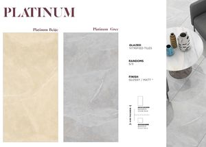 CARREAUX EN PORCELAINE ÉMAILLÉE DESIGN ITALIEN GRIS PLATINE - Product Image 2