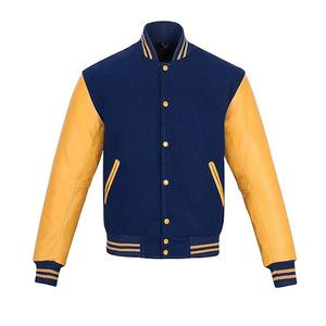 Hombres Letterman Varsity Chaquetas Cálido Invierno Béisbol Bomber Mangas de cuero Chenille Bordado Logo Tela Varsity - Product Image 4