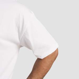 Camiseta Blanca con Patrón Abstracto, Transpirable, de Jersey, de Secado Rápido, 280 Gramos, con Impresión Serigráfica y Serigrafía - Product Image 6