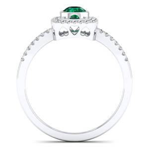 Bijoux REYES Elegance en argent sterling 925, moissanite de clarté VVS, taille ronde brillante, pierre précieuse émeraude de 0,25 carat, bijoux fins - Product Image 4