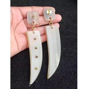 ต่างหูทรงนางฟ้า งานแกะสลักด้วยมือ ทำจากเขาควายแท้ คุณภาพดีเยี่ยม เป็นมิตรกับสิ่งแวดล้อม หรูหรา ทันสมัย สำหรับผู้หญิงและเด็กผู้หญิง ทำจากวัสดุธรรมชาติ 100% - Product Image 5