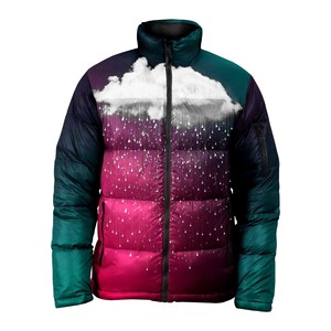 Veste imperméable en nylon et coton pour homme, col montant décontracté, fermeture éclair, matelassée, logo frontal, fournisseur en gros - Product Image 3