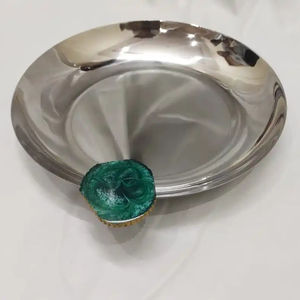 Plateau de service en métal au design unique pour la décoration intérieure Plateau de service en agate Plateau à fruits - Product Image 1