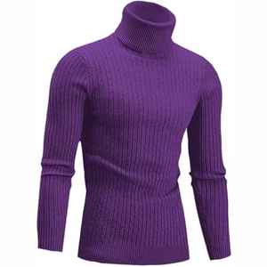 Haute qualité hommes à manches longues décontracté col rond sweat hiver chaud tricots haut avec fonction Anti-rides - Product Image 2