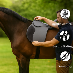 Silla de Montar Inglesa para Caballo de Carreras |   Asiento de Cuero Genuino Suave | Silla de Montar Inglesa de Alta Calidad | Equipo Ecuestre Duradero | Mejor Precio - Product Image 3