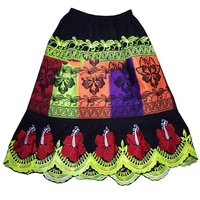 Jupes brodées de style pohnpeïen pour femmes de haute qualité, coton, îles de Micronésie, mode tribale, grande taille