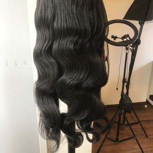LINU AS52 Virgin <b>Long</b> Body Wave Vietnamese Human Hair Lace Front <b>Wig</b> U Part 250% Density HD Transparent for Lace Base - Product Image 2