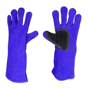 Custom Heavy Duty Resistant Industrial Leather Welding Gloves <b>Gun</b> Palm New Breathable Daily Use For Men's Leather Gloves - Product Image 1