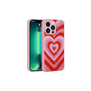 Étui en silicone à motif cœur pailleté de qualité supérieure pour iPhone 13 Pro Max, matériau TPU souple, protection de l'appareil photo et finition brillante - Product Image 1