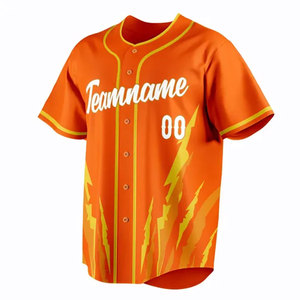 OEM Custom Unisex Plus Size <b>Baseball</b> Jersey Crew Neck Sublimation Breathable Moisture Wicking Quick Dry Heat-Transfer Printed - Product Image 3