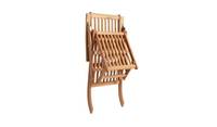 Tumbona Plegable Moderna y Resistente Natsum de Madera de Teca Sólida con Cojín Impermeable para Muebles de Exterior, Uso en Parques y Hoteles