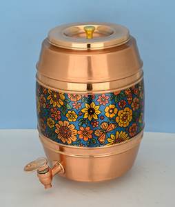 Dispensador de agua de cobre con diseño martillado e impreso a la venta Fabricantes y exportadores de dispensador de agua de cobre - Product Image 3