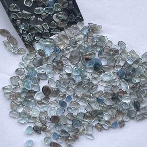 พลอยมอสธรรมชาติขนาด10มม. 12มม. 16มม. พลอยเทียมสีฟ้าขนาดฟรีไซส์ - Product Image 2