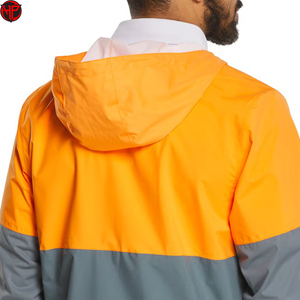 Veste coupe-vent à capuche pour homme, légère, à blocs de couleur, fermeture éclair sur le devant, vêtements de sport décontractés pour l'extérieur, vestes de golf - Product Image 4