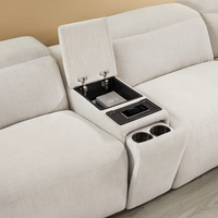 Canapé inclinable moderne de luxe Canapé sectionnel Mobilier de salon en tissu personnalisable avec cadre en métal