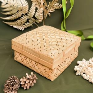 Handmade Eco Friendly Natural Bamboo Storage Woven Boxes for Packaging Gifts Natural Weaving <b>Box</b> Wholesale - Product Image 4