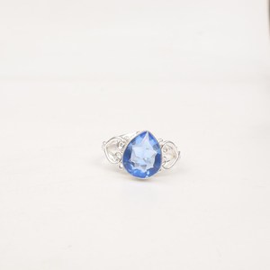 Bague en Tanzanite taille ovale en forme de cœur, argent sterling 925, pierre précieuse bleue certifiée IGI, bijoux fins faits à la main, cadeau pour femme - Product Image 1