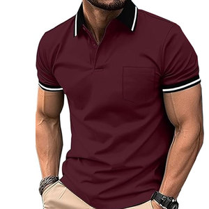 เสื้อโปโลสำหรับผู้ชายเสื้อโปโลผ้าฝ้ายคอตตอนเสื้อยืดคอปกโลโก้ด้านหน้าสไตล์ลำลองพิมพ์ลายสำหรับกอล์ฟ - Product Image 4