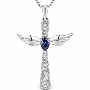 Collana con ciondolo a forma di ala d'angelo per donna, gioielli semplici e alla moda, regalo per l'uso quotidiano - Product Image 1