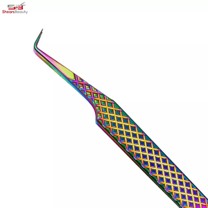 Pince à épiler en acier inoxydable pour Extension de cils, étiquette privée, Volume, Logo personnalisé - Product Image 2