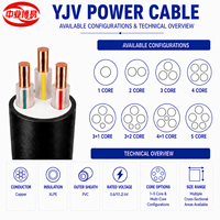 YJV 2-adriges 2,5mm² Kupfer-Stromkabel 0,6/1kV XLPE-isoliertes PVC-ummanteltes Kabel für Steckdosen und Stromverkabelung