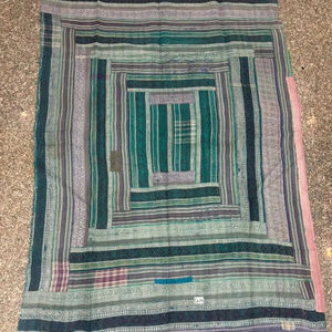 Réversible 100% coton fait à la main Kantha cousu à la main durable Kantha traditionnel Vintage fabriqué à la main Boho Chic Kantha - Product Image 1