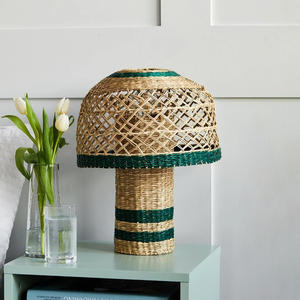 Woven sea grass <b>desk</b> lamp natural straw seagrass light lamps table & floor lighting accessory - Product Image 5