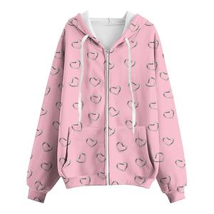 Sweat-shirts à capuche zippés pour femmes grandes tailles, streetwear, sweat-shirts amples pour l'entraînement, sweat-shirts unis d'hiver, mode 2025 2026 - Product Image 5