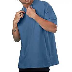 เสื้อยืดผู้ชายผ้าฝ้าย100% ไหล่ตกไซส์ใหญ่พิเศษเสื้อยืดคอกลมพิมพ์ลายปักออกแบบได้ตามต้องการ - Product Image 6