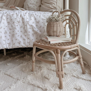 Chaise en rotin pour bébés, enfants, tout-petits, chaises de cuisine durables, décoration de salle à manger - Product Image 2