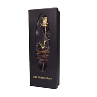 Rosa Natural Chapada en Oro de 24 Quilates de Último Diseño para Regalo del Día de San Valentín - Uso Ecológico en Interiores/Exteriores