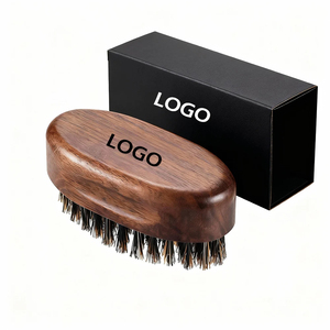 Brosse à barbe en bois MORGANS INDUSTRIES avec poils de cheval, manche écologique, pour le soin de la barbe des hommes, utilisation en salon et à domicile - Product Image 1