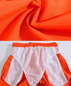 High-Performance Unisex Double <b>Layer</b> Breathable Quick Dry Elastic Waist <b>Mid</b> Waist 100% Polyester Sporty Pattern Sports Shorts - Product Image 2