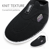 Empeignes de chaussures en textile tricoté noir avec boucle de traction et bordure surjetée blanche pour la production de chaussures
