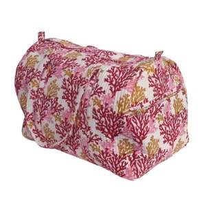 Women <b>Travel</b> <b>Bags</b> Weekend Soft Cotton Hand Block Print Fabric Stylish Eco Friendly Weekender Duffle <b>Bag</b> Zipper Closure <b>Sale</b> - Product Image 1