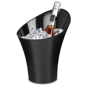 Haute qualité métal plaqué argent métal refroidisseur de vin seau à glace nouveau concepteur forme ronde conception Simple Bar Ware seau à glace baignoire - Product Image 3