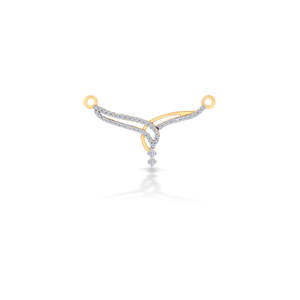 Colgante Mangalsutra de Oro Amarillo con Diamantes para Mujer - Product Image 2