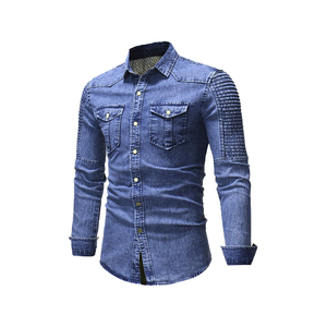 Camisa de Verano de Mezclilla Blindada de Manga Larga para Hombre, Diseño 2024, Ligera y Transpirable, para Motociclismo y Automovilismo, OEM ODM - Product Image 6