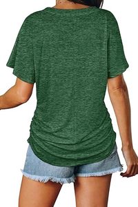 T-shirts pour hommes à col en V sur mesure de haute qualité, manches courtes, respirants, confortables, 100% coton, écologiques, séchage rapide, Oxford - Product Image 3