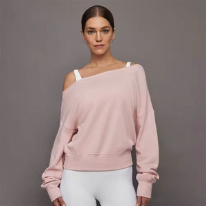 Sweat-shirt à manches longues pour femme, lavage à l'acide, devant personnalisé, pull décontracté, sweat-shirts en gros, fournisseur OEM - Product Image 6