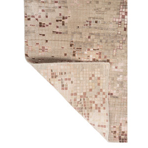Alfombra Kavi Ivory de Lana y Seda de Bambú Anudada a Mano, Colección Oculta Srb(734), Abstracta, 10 mm, Rectangular, para el Hogar, Pasillo de Adolescentes - Product Image 5