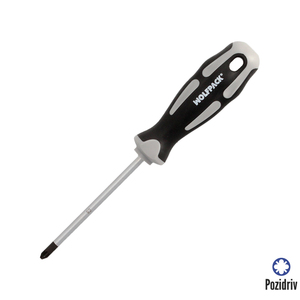 Cacciavite Pozidriv in Acciaio S2 con Impugnatura Bimateriale TPR Misura PZ 2 x O/ 6 x 100 mm. DIN5262. - Product Image 1