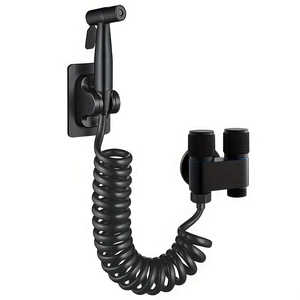 ชุดทำความสะอาดห้องน้ำแบบมือถือ สแตนเลส 304 พร้อมก๊อกน้ำแบบติดผนังสองโหมดทันสมัย อุปกรณ์เสริมก๊อกน้ำห้องน้ำแบบคู่ - Product Image 1