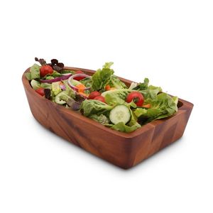 Platos de madera natural de nuevo diseño para restaurantes y fiestas de artículos de cocina hechos a mano de alta calidad de la fábrica de Vietnam - Product Image 3