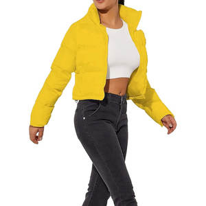 Chaqueta Acolchada Corta para Mujer, Nuevo Diseño, Alta Calidad, Logotipo Personalizado, Transpirable, con Cremallera para Invierno - Product Image 3