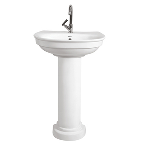 Lavabo de Pedestal de Cerámica Blanca para Baño, de Excelente Calidad, Venta Directa de Distribuidor Autorizado, Procedente de India - Product Image 1