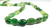 Perles ovales lisses et polies en grenat tsavorite naturel, 7x6-12x8mm, vert, haute qualité, certifiées CNAS, brin de 18 pouces, lot en gros
