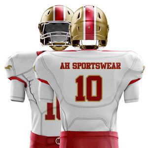 Uniformes personnalisables de football américain pour hommes uniformes confortables de football américain imprimés solides à séchage rapide grande taille - Product Image 2