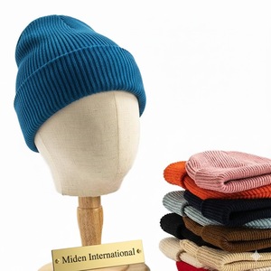 Bonnets en acrylique rayés unisexes, bonnets en tricot pour les voyages d'affaires, vente en gros, logo personnalisé, bonnet uni pas cher, bonnet chaud décontracté, bonnets d'hiver pour le ski - Product Image 1