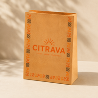 Bolsa de Papel SOS Reciclable y Compostable, Impresa Personalizada, para Panadería, Galletas, Pan y Alimentos